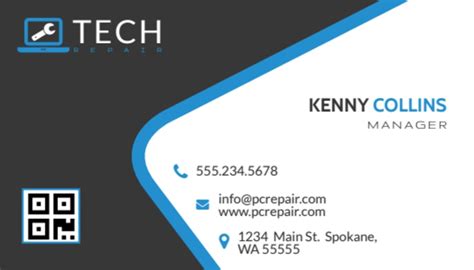 A Computer Repair Business Card Empty Sample 的图像结果