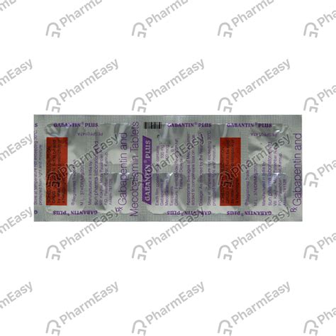 Gabantin Plus Strip Of 10 Tablets: Uses, Side Effects, Price & Dosage ...