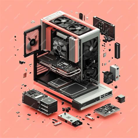 3D Exploded View of Computer CPU 的图像结果