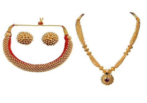 Buy Golden Jundal Poth Thushi and Golden Valsari with Tops Combo for ...