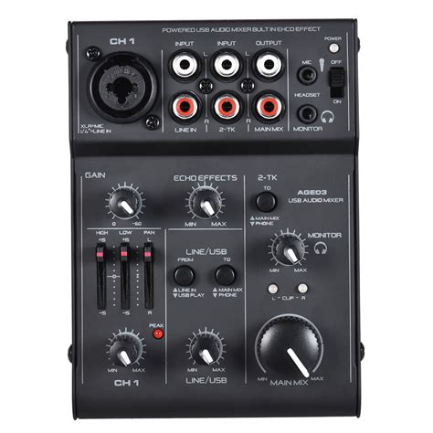 Ammoon AGE03 5-Channel Mini Mic-Line Mixing Console India | Ubuy