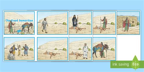 The Good Samaritan Sequencing Activity | Twinkl USA - Twinkl