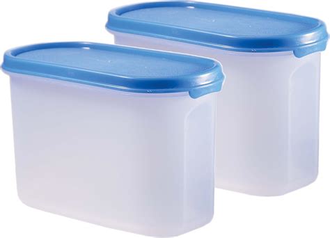 Buy Polyset Magic Seal Oval Plastic Container Set, 1.1 litres, Set of 2 ...
