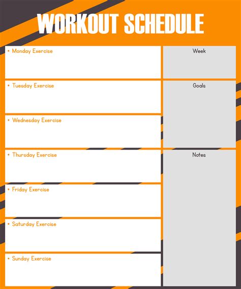 Exercise Schedule 的图像结果
