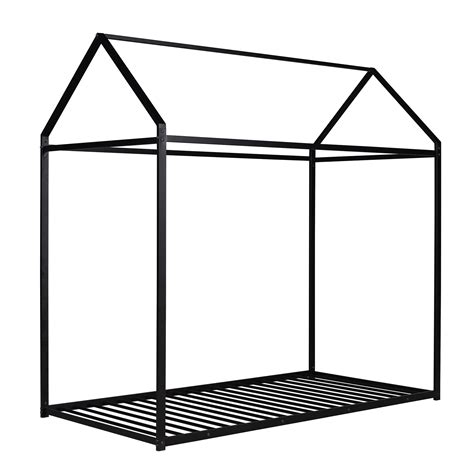 Buy iRerts Twin Bed Frame for Girls Boys, Metal Toddler Twin House Bed ...