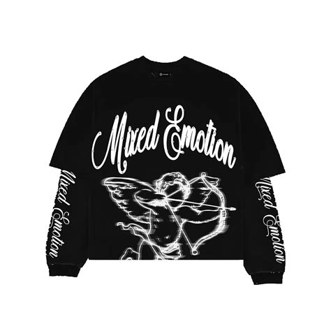Black “Blur” Thermal Long Sleeve | Mixed emotions, Streetwear outfit ...