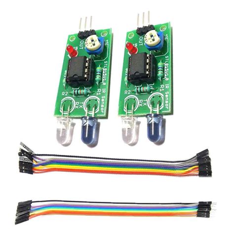 AdraXx Set of 2 Pcs of IR Proximity Sensor with (10 Pcs Male to Male ...