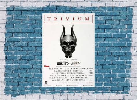 Trivium - Silence In THE Snow, Tour 2017 - Konzertplakat, 22,90