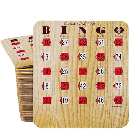 Buy MR CHIPS Jam-Proof Fingertip Slide Bingo Cards with Sliding Windows ...