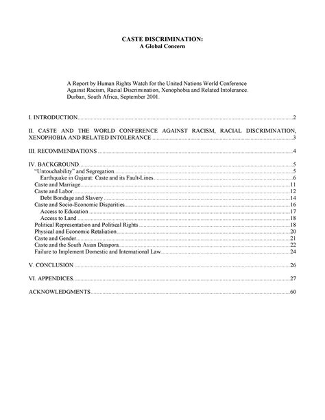 Caste 0801 - Jdid - CASTE DISCRIMINATION: A Global Concern A Report by ...