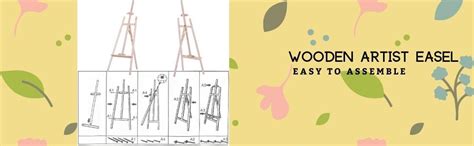 R H lifestyle Studio Frame Wooden Artist Easel with Adjustable Tray ...
