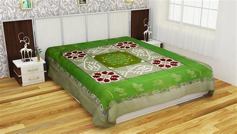 Maa Maheswari WCS Cotton Double Bedsheet - Multi-Coloured : Amazon.in ...