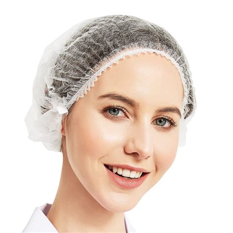 ProtectX Disposable Bouffant (Hair Net) Caps Hair Head Cover Nets 21 ...