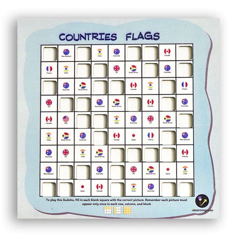 Countries Flag Sudoku – mumma.com