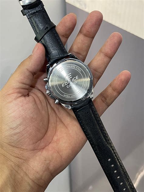 Casio Edifice Chronograph Men’s Watch – Black Leather Strap & Multifun ...