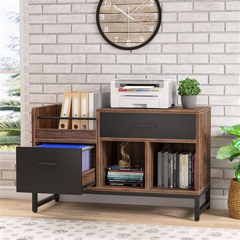 Tribesigns 2 Drawers Wood File Cabinet, Rustic India | Ubuy