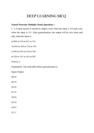 Deep Learning full notes - Studocu