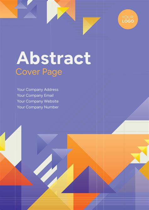 Abstract Cover Page Template 的图像结果