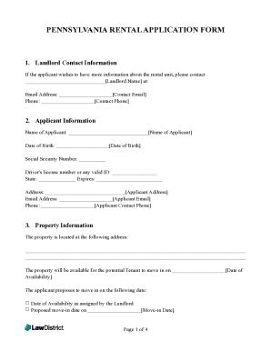 Fillable Online rental-application-pennsylvania-template Fax Email ...