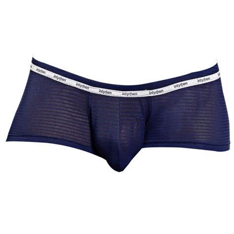 Buy Sexy Mens Groove Trunk Pouch Enhancing Low Waist Sheer Boxer Shorts ...
