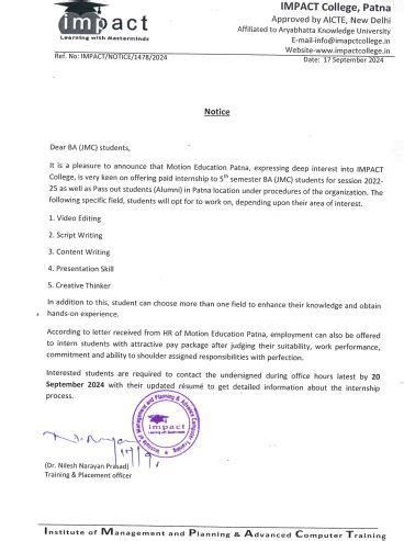 Best BCA College Patna, BBA College, B Com, BJMC College Patna | Impact ...