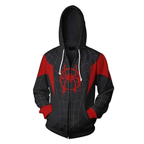 Buy Spider-Man Into the Spider-Verse Miles Morales Hoodie Jacket ...