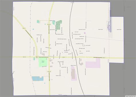 Map of Okolona city, Mississippi - Thong Thai Real