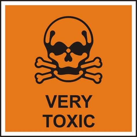 very toxic self adhesive pvc (150 x 150mm) sign | very toxic