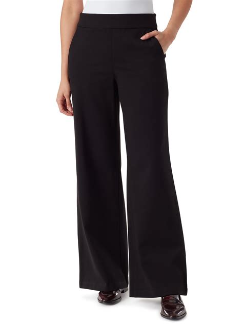 Gloria Vanderbilt Women's High Rise Wide Leg Ponte Pant, 29" Inseam ...