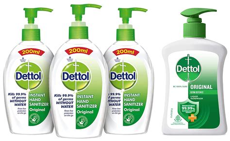 Dettol Original Germ Protection Alcohol based Hand Sanitizer Pump ...
