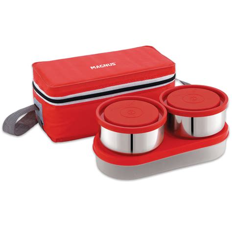 Buy Magnus Fancy 3 Steel Lunch Box Set with Leak-Proof Containers, 3 ...