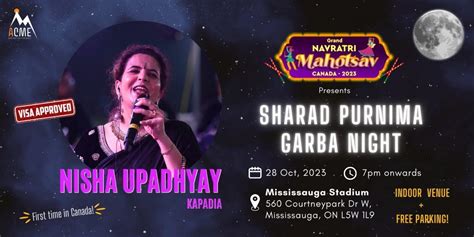 Nisha Upadhyay Navratri Garba | Toronto | 28 Oct. (Sharad Purnima ...