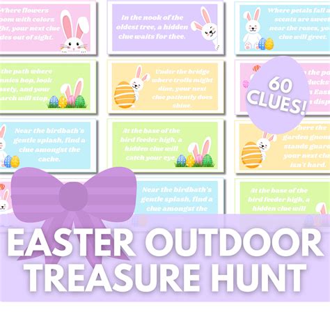 Printable easter egg hunt downloadable clues for scavenger hunt – Artofit