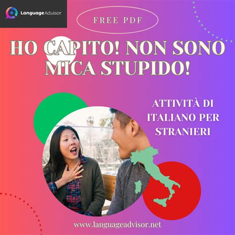Italian as second language: Ho capito! Non sono mica stupido!