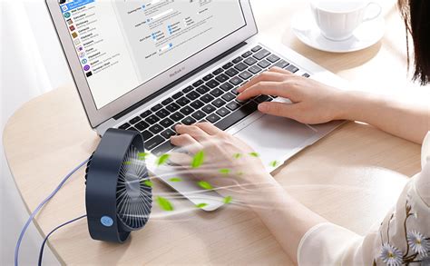 SMARTDEVIL Small USB Desk Fan,3 Speeds Portable Desktop Table Cooling ...