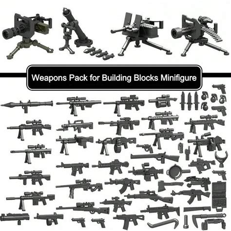 WW2 Military Weapons Pack Soldier Style Weapon For Minifigure Building ...