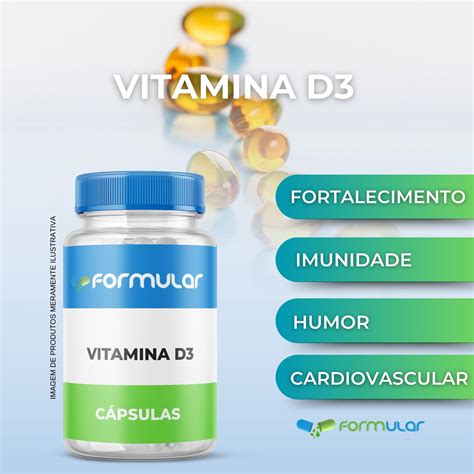 Vitamina D3 50.000 UI - Cápsulas para Aumentar Imunidade