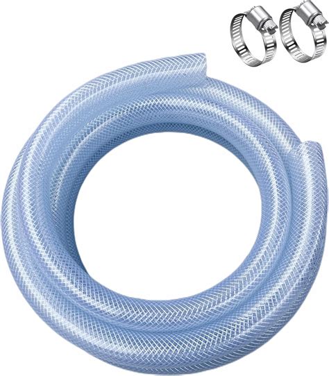High Pressure Braided Clear Flexible Industrial PVC Tubing 3/4"ID-10FT ...