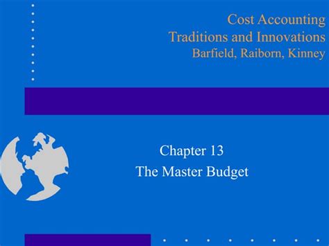 Image result for Master Budget Example