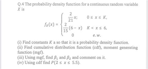 Image result for Probability Density Function of Continuous Random Variable