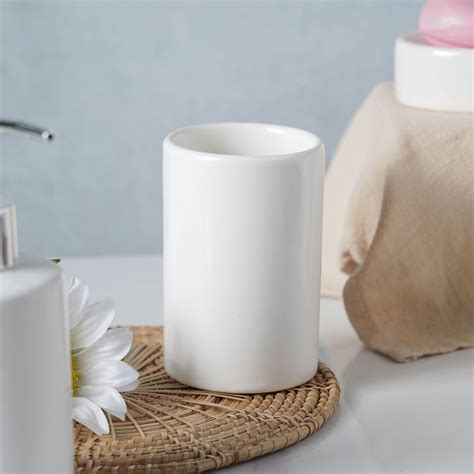 Crisp White Ceramic Bathroom Set Online - Premium Bath Set | Nestasia