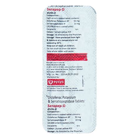 Serapep-D Tablet | Uses, Side Effects, Price | Apollo Pharmacy