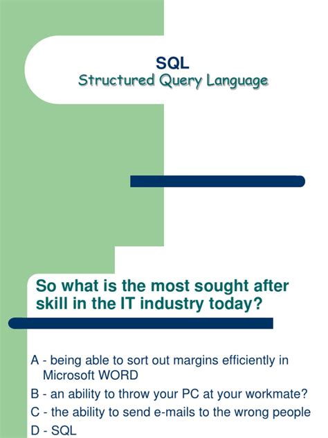 Image result for SQL Structured Query Language PDF