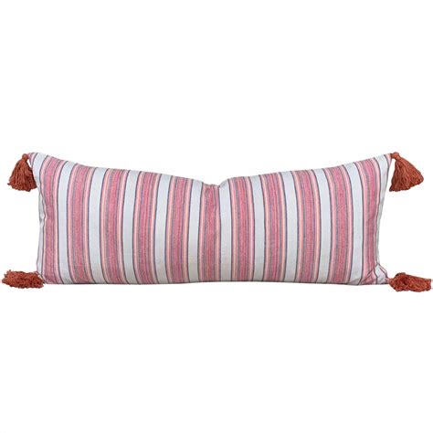 Long Cushion, Pink Stripe in Pink / Purple Cushions