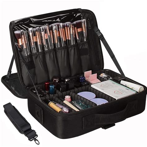 INOVERA (LABEL) Nylon Makeup Organizer Bag Professional Travel Cosmetic ...