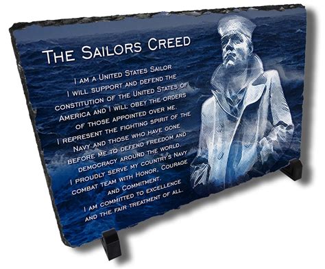 Sailors Creed Stone Plaque, Navy Recognition Award - Etsy