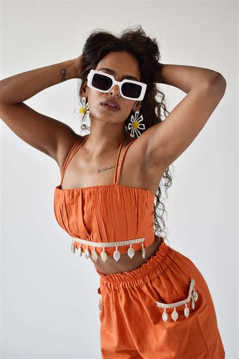 Selena Orange Crop Top – Missy Co