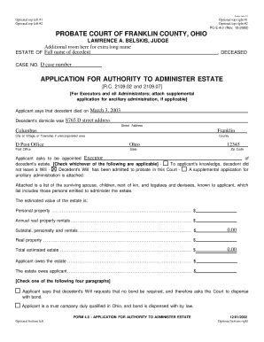 Bill Of Sale Form Application To Probate Will | pdfFiller