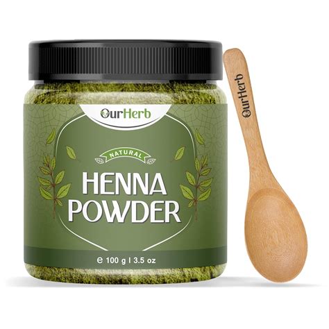 OurHerb Pure & Natural Henna Powder (Lawsonia Inermis) Enriched With ...