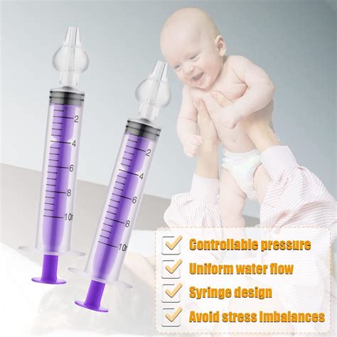 2pcs Baby Nasal Irrigation Set with Silicone Tips - Purple | Nasal Wash ...